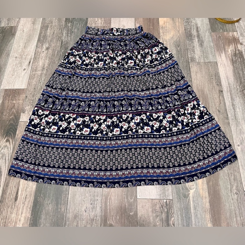 Vintage River Ridge Trading Co Maxi Skirt Women Large Cottagecore Broom Prairie